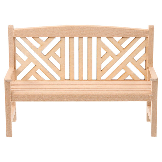 MUSEYA miniature garden accessory Miniature Garden Bench Wood for Collectors Scene Decoration 1Pack