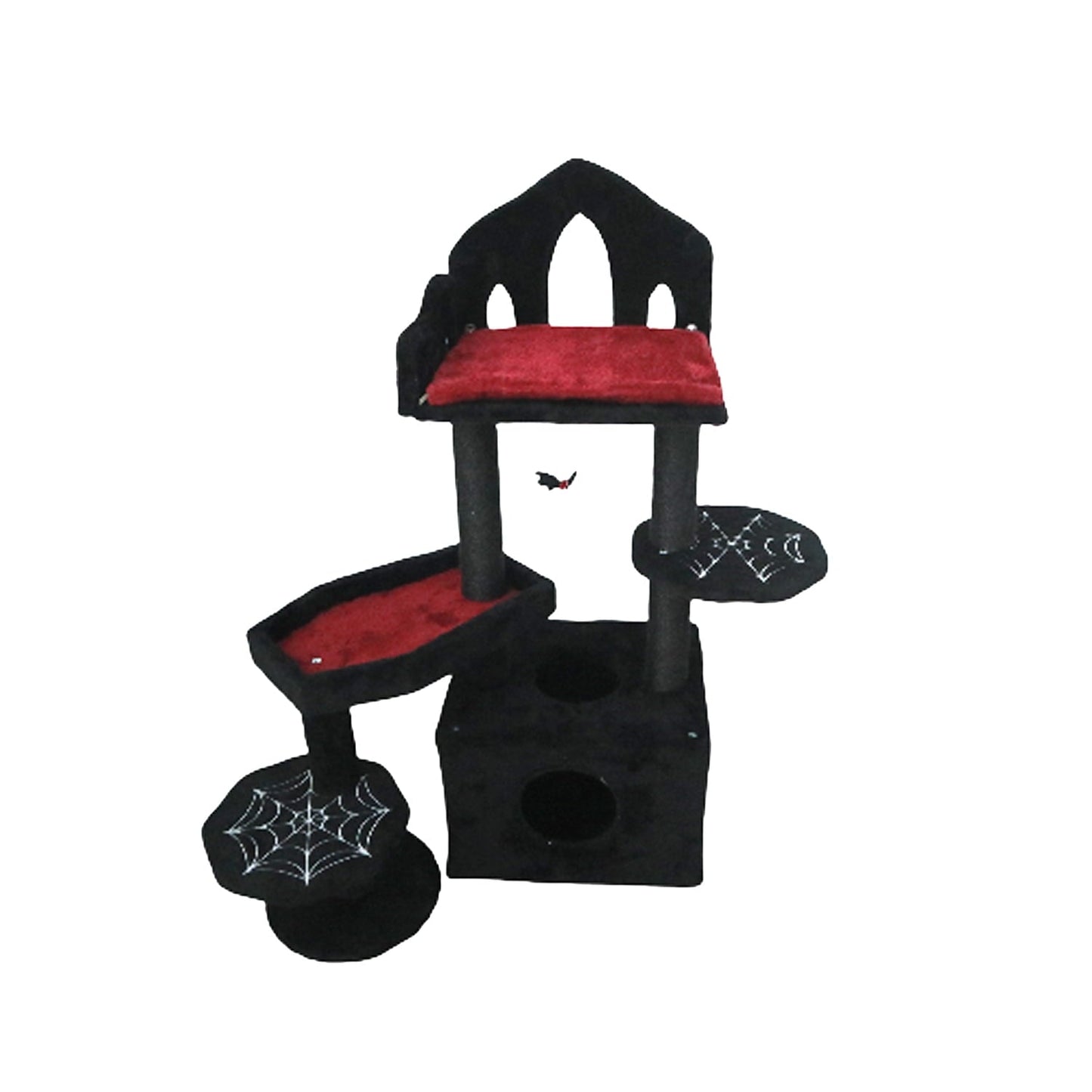 PawNest   black gothic cat tree, Black