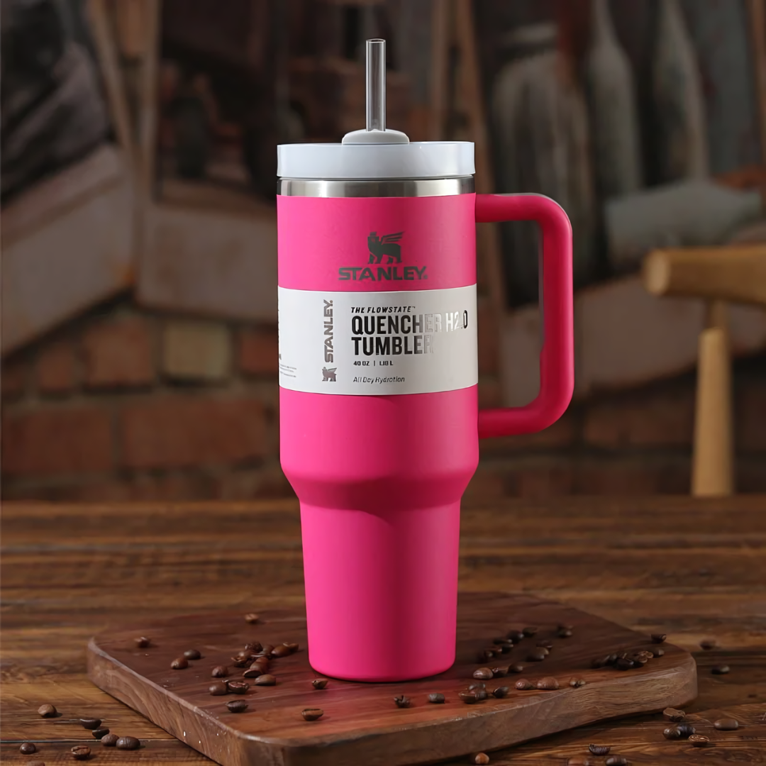 Pink Stanley Quencher Tumbler 40 oz Quencher