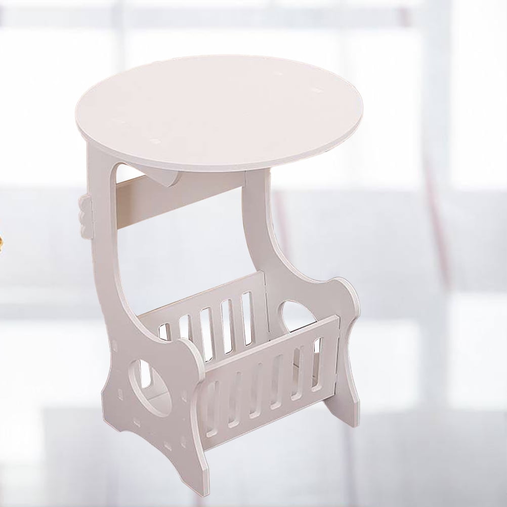Raindrops 1Pack Modern End Table Small White Round Leisure Time Balcony Furniture