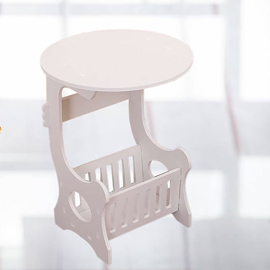 Raindrops 1Pack Modern End Table Small White Round Leisure Time Balcony Furniture