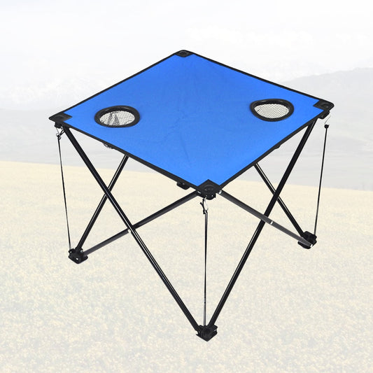 Raindrops Small Outdoor Folding Table Portable Picnic Table Blue 1Pack