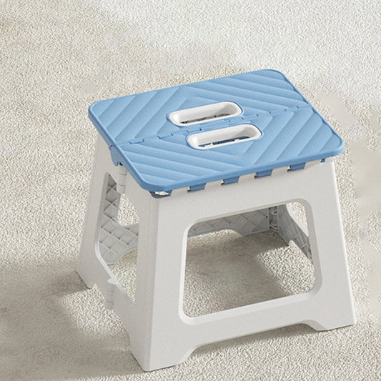 Rwvbm Foldable Plastic Stool Portable Camping Chair Lightweight & Compact 22.5x19x18cm BlueGrayPink No Assembly Needed IndoorOutdoor Use