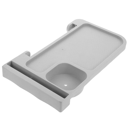Tineasur Light Grey Plastic Cup Holder for Beach Chair Accessories 1Pack