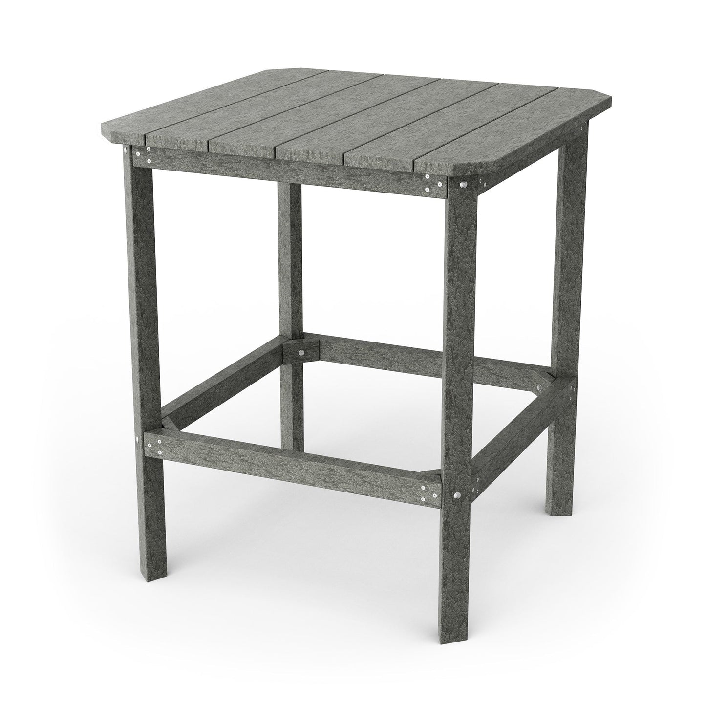 Wildridge Classic 40" High Bar Table, Dark Gray - Outdoor Weather Resistant Recycled Plastic Furniture for Patio