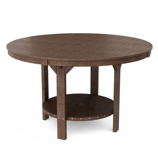 Wildridge Heritage 60" Pub Counter Table, Tudor Brown - Outdoor Weather Resistant Recycled Plastic Furniture for Patio