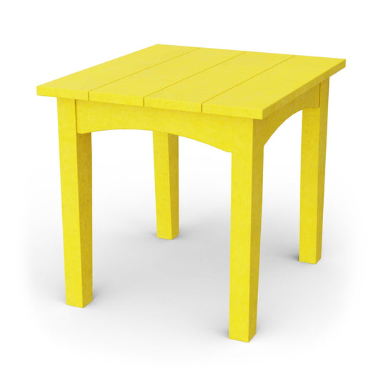 Wildridge Heritage Deep Seating End Table, Lemon Yellow - Outdoor Weather Resistant Recycled Plastic Furniture for Patio
