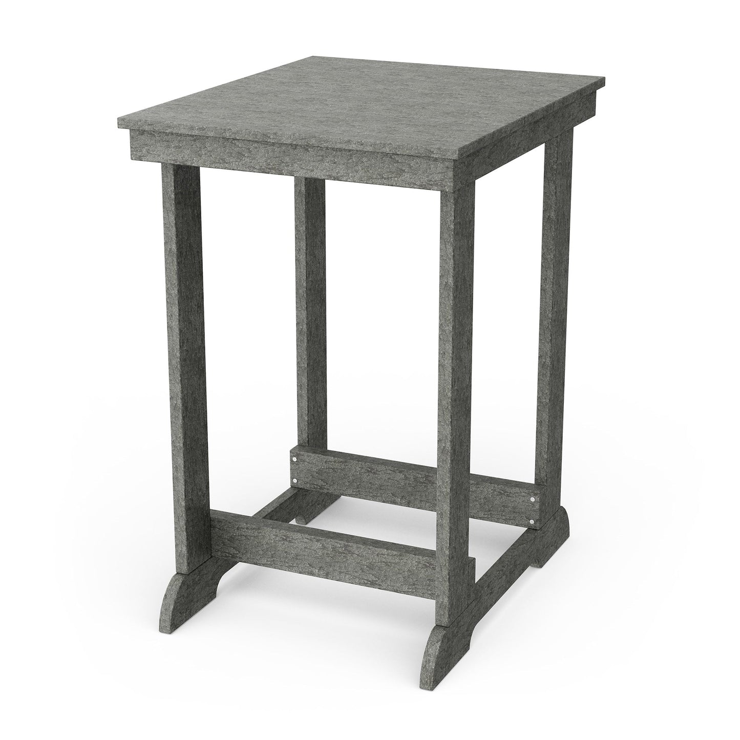 Wildridge Heritage Patio Counter Table, Dark Gray - Outdoor Weather Resistant Recycled Plastic Furniture for Patio