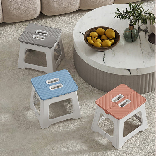 Xiying Foldable Stool | Portable Plastic Folding Chair | Compact & Lightweight For Outdoor Camping, Home Use | Easy Assembly & Storage | 22.5X19X18Cm | 1Pc