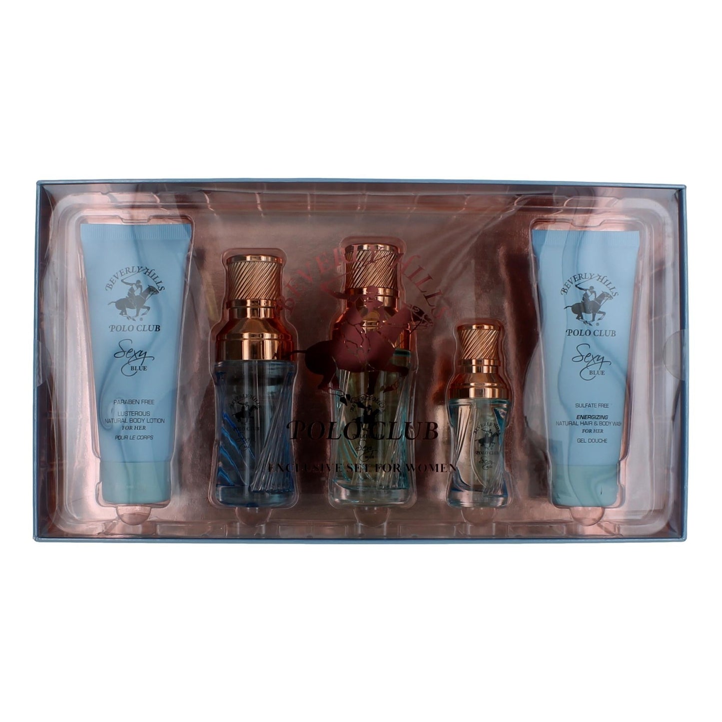 Bhpc Sexy Blue By Beverly Hills Polo Club, 5 Piece Gift Set For Women