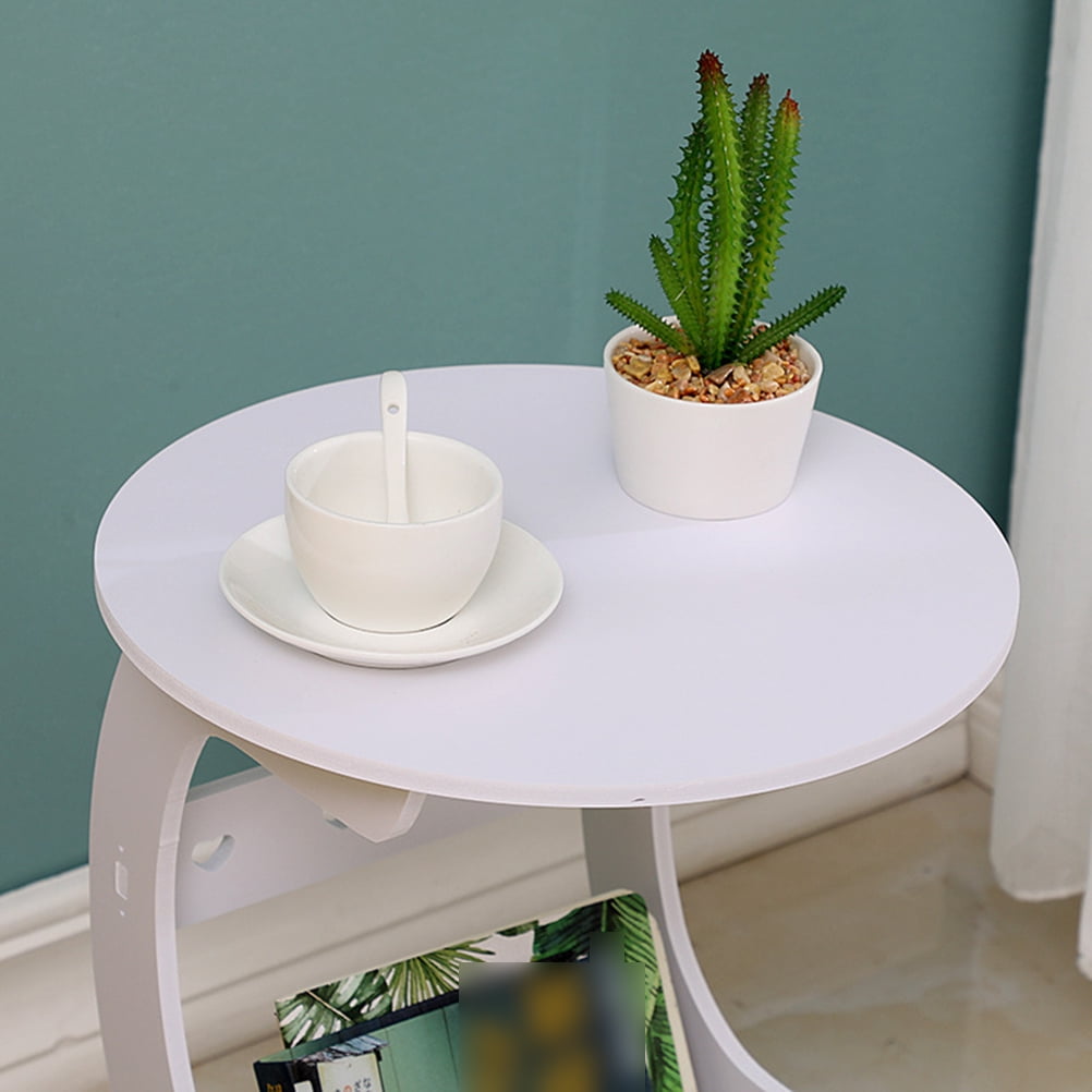Raindrops 1Pack Modern End Table Small White Round Leisure Time Balcony Furniture
