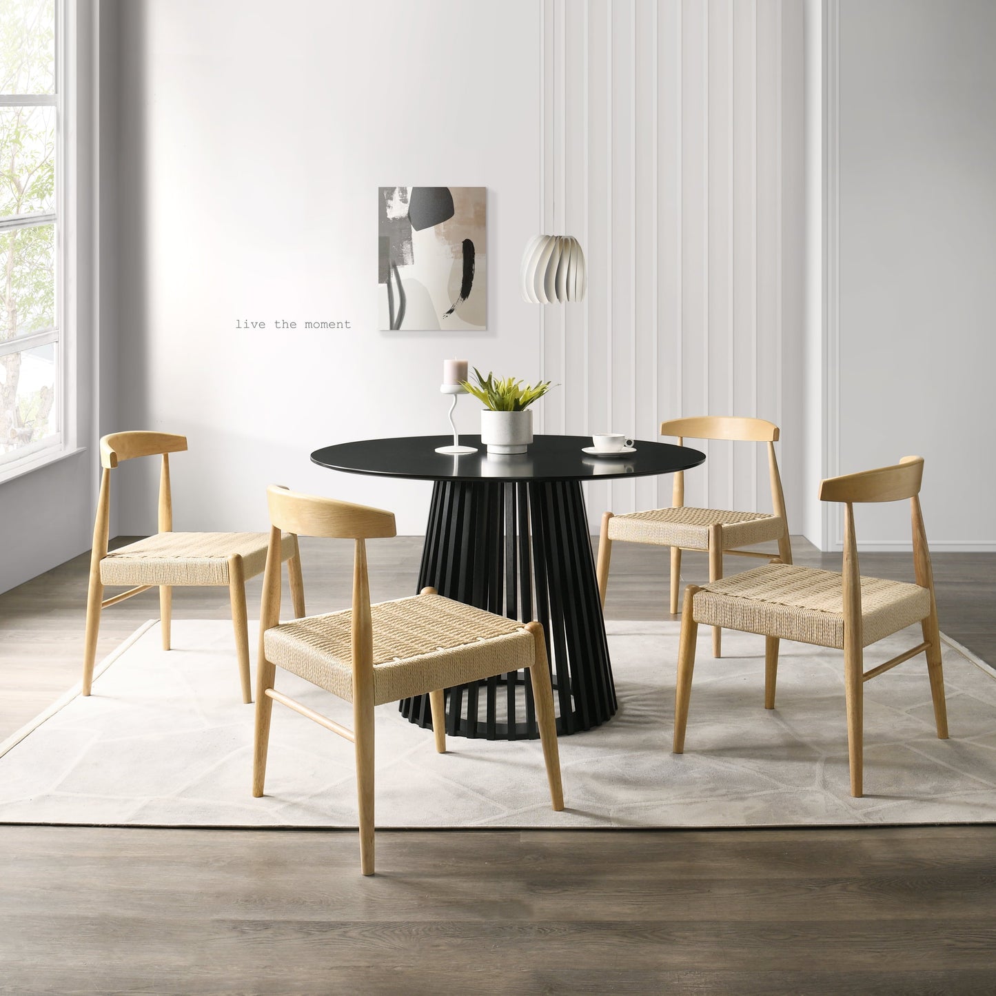 XDECO Wooden Dining Chairs 2-Pack for Indoor Outdoor Living Room Bedroom