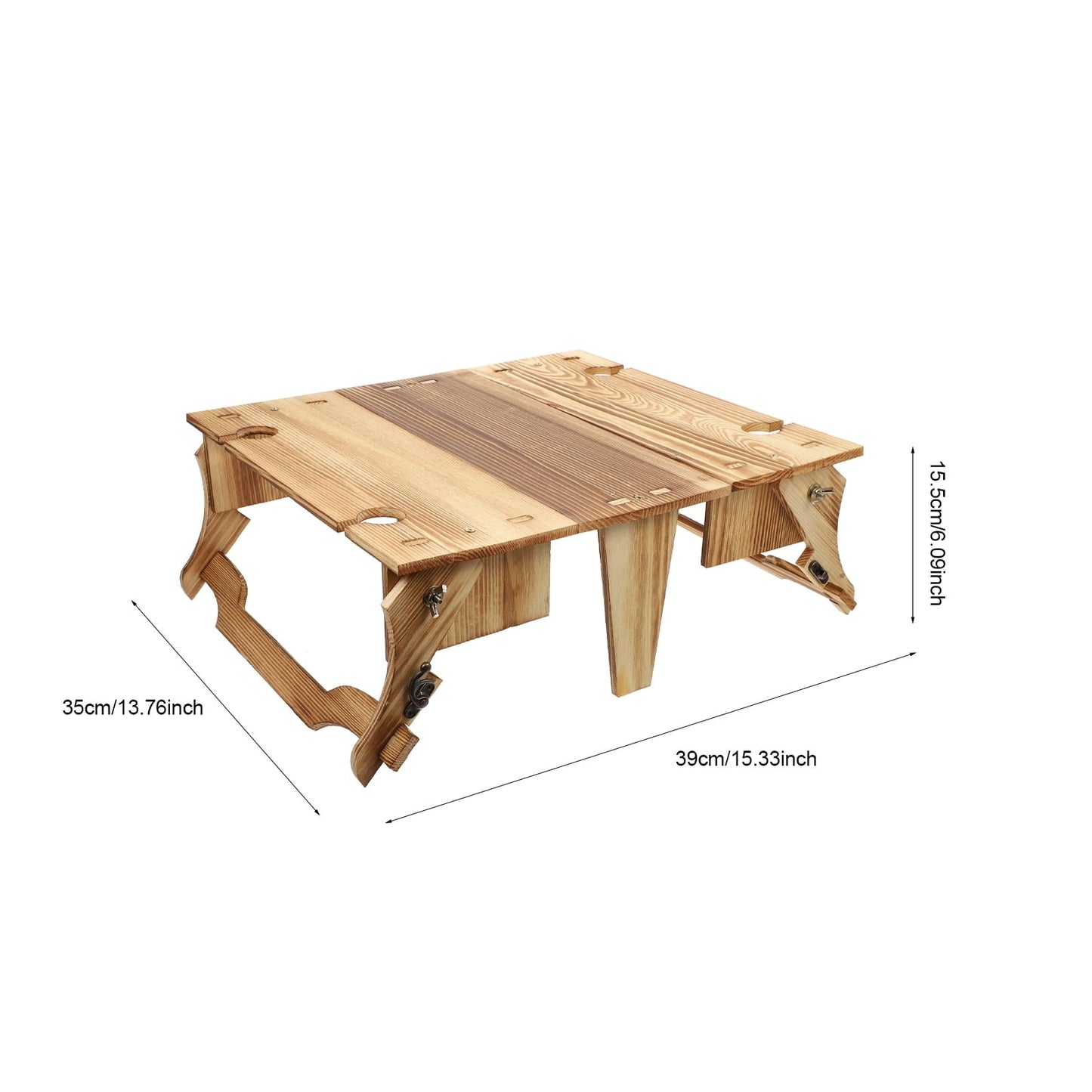YUNLIGHTS Picnic Folding Table Folding Picnic Basket Table Light Brown Adults Ergonomic Design 1Pcs