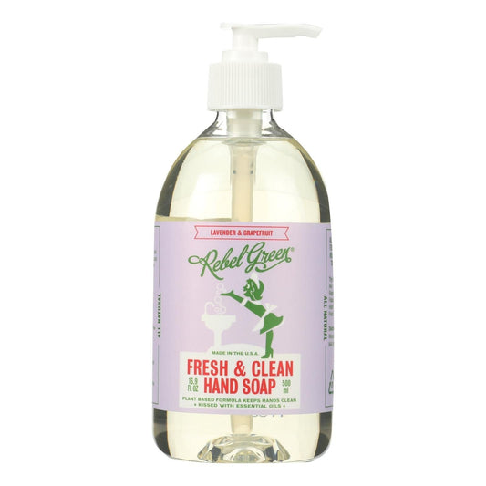 Rebel Green Hand Soap - Lavender - Case of 4 - 16.9 fl oz(D0102HH3G1U.)