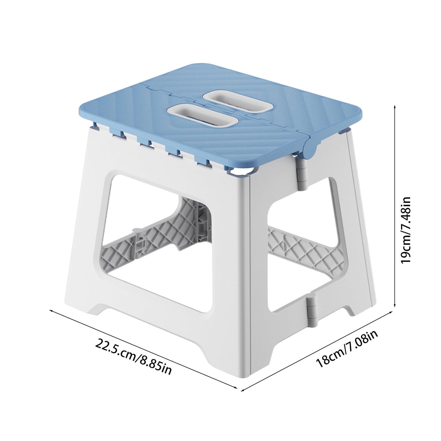Xiying Foldable Stool | Portable Plastic Folding Chair | Compact & Lightweight For Outdoor Camping, Home Use | Easy Assembly & Storage | 22.5X19X18Cm | 1Pc