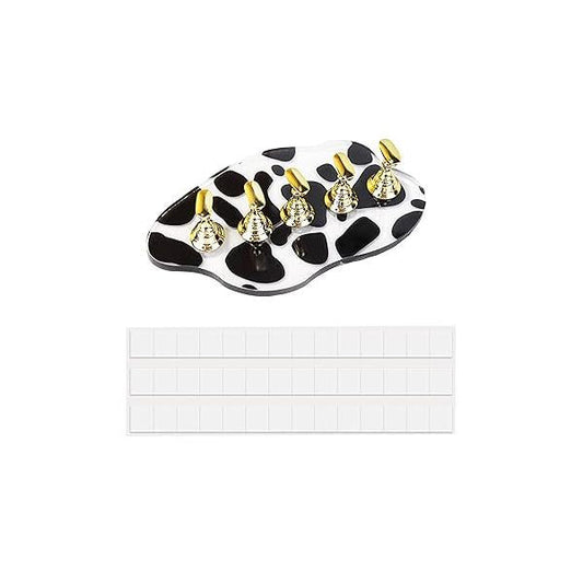 2Set Acrylic Nail Stand with 42pcs Reusable Putty Press on Kit Metal Holder for Painting Display Practice Tip Magnetic Art Tools Women