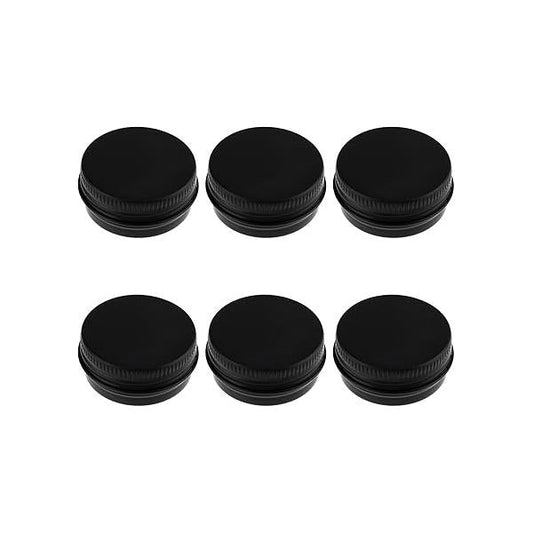 6 Pack 0.5 oz Metal Round Aluminum Tin Jar Containers with Screw Lid Leak Mini Proof Refillable Bottle Salve Tins Lip Balm Lotion Spice Cream Box for Cosmetic (Rosegold)