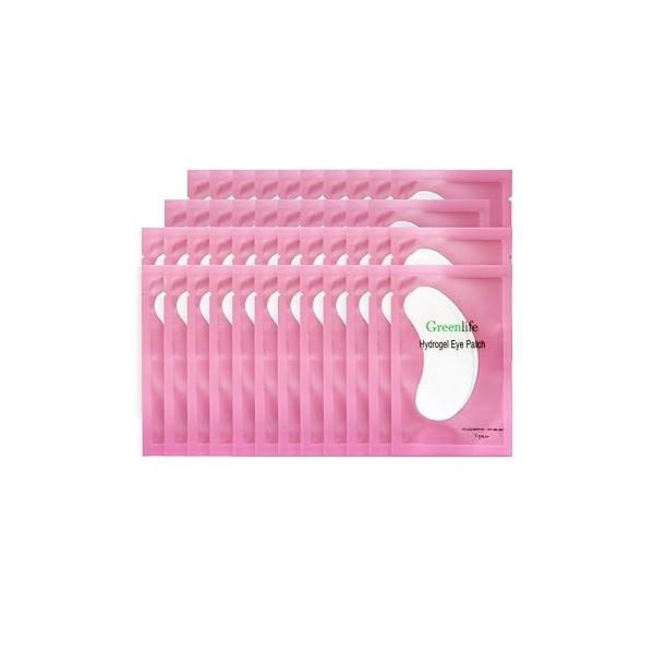 GreenLife 300 Pairs Eye Pads, 100% Naturel Eyelash Extension Under Gel Pads patches kit Collagen with Aloe Vera Hydrogel Patches set for Supplies Tools (50 150 Pairs)
