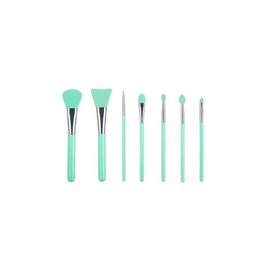 LORMAY 7 Pcs Silicone Brush Applicator Kit for UV Resin Epoxy Art Crafting and Cream Makeup Products (Mint Green)