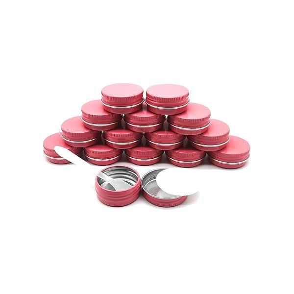 10ml Aluminum Tin Jar, Refillable Makeup Containers 10g Screw up Lid Small Round Container Bottle for Cosmetics, Lip Balm, Cream, Toner, Eyeshadow, Candle, Tea, Beads, 24 Pack Tins