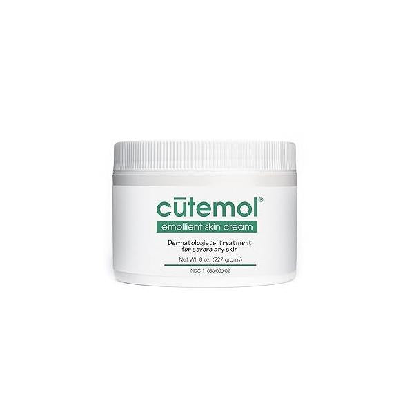 Cutemol Emollient Moisturizing Cream - Serious Moisturizer Lotion Balm for Recovering Dry, Damaged Skin Hydration Cracked Hands and Feet, Eczema, Psoriasis, Raw (8 oz)