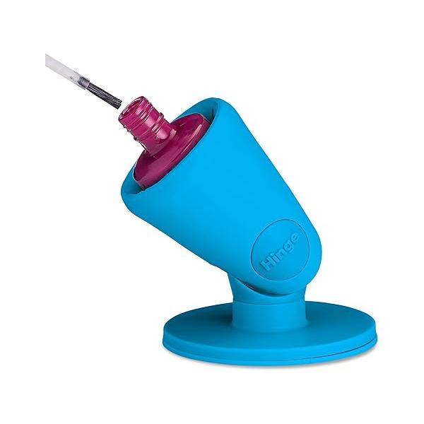 tweexy Hinge Untippable Nail Polish Bottle Holder | Anti-Spill Stand, Tilted, IntelliStick Airlock Suction Fingernail Painting, Art Tools Accessories (Unicorn)