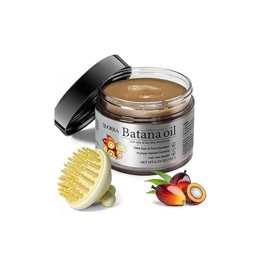 Raw Batana Oil for Hair Growth Dr. Sebi 100% Natural Organic from Honduran Thick and Strong Hair,Unrefined Cold Pressed Cosmetic Scalp Mask Men & Women