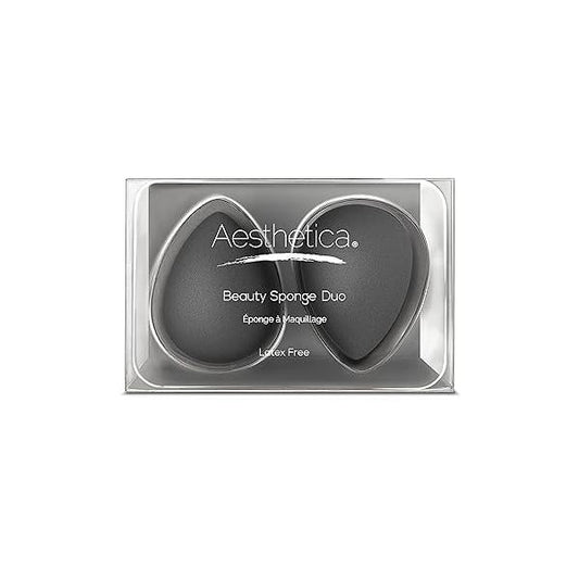 Aesthetica Cosmetics Beauty Sponge Blender - Latex Free and Vegan Makeup For Powder, Cream or Liquid Application (2 PACK)