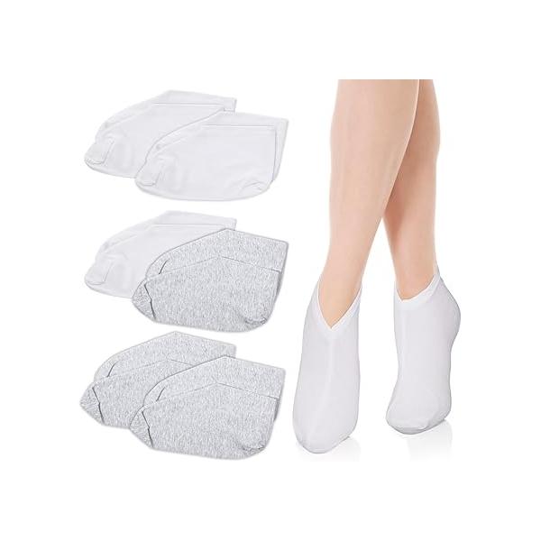 6 Pairs Moisturizing Socks Overnight, Lotion for Dry Feet, Cotton Moisture Enhancing Socks, Spa Cracked Heel Repair, Cosmetic Therapy Women and Men
