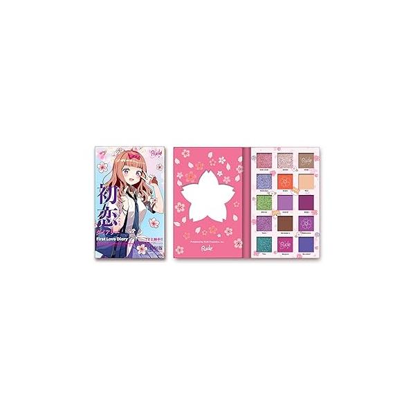 Manga Collection Pressed Pigments and Shadows Palette - First Love Diary by Rude Cosmetics for Women 0.77 oz