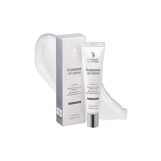 Vitamin K1 Oxiderm Cream Minimizing Appearance of Old and New Scars, Dark Eye Circles, Bruises, Varicose Veins, Purpura Redness 1.01Oz