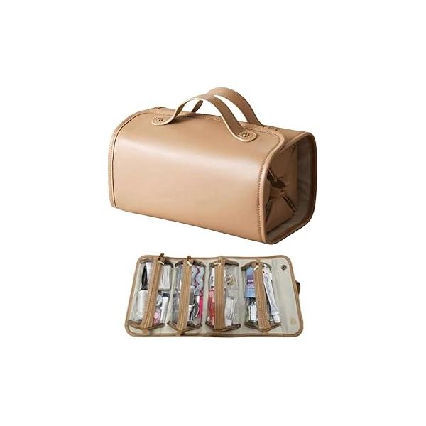 Portable Cosmetic Bag,Large Capacity,Waterproof Travel Makeup Organizer with Detachable Interior Pockets