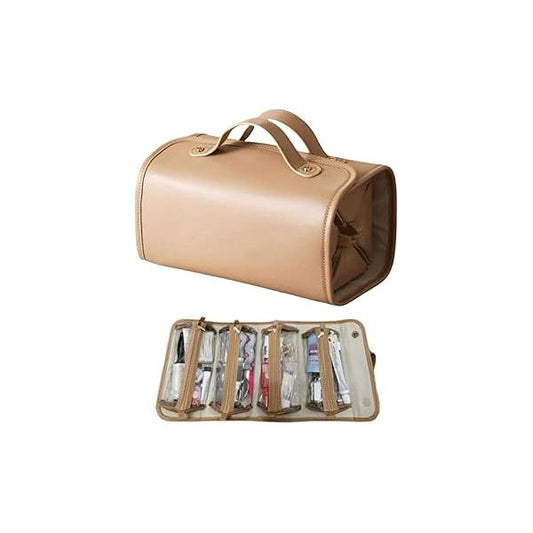 Portable Cosmetic Bag,Large Capacity,Waterproof Travel Makeup Organizer with Detachable Interior Pockets