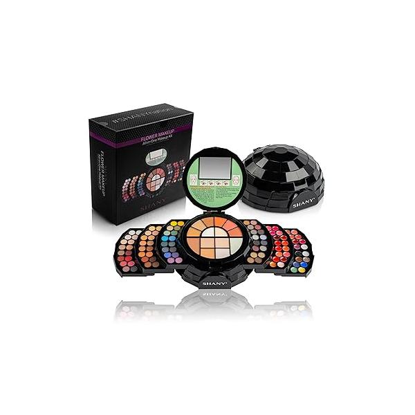SHANY Haute Honey Makeup Set - All-in-One Kit with 80 Eyeshadows, 32 Lip Colors, 6 Gel Eyeliners, 4 Face Powders, Blushes, and Eyebrow Powders