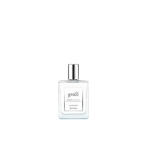 philosophy pure grace eau de parfum - crisp & clean women's perfume with notes of water lily, leafy greens musk long lasting fragrance 2 fl oz