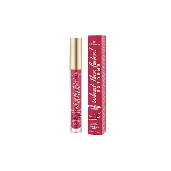 essence | What the Fake! Extreme Plumping Lip Filler (02 Ice Baby) Glossy, Non-Sticky Finish with Peppermint Oil, Hyaluronic Acid, & Vitamin E Vegan Cruelty Free