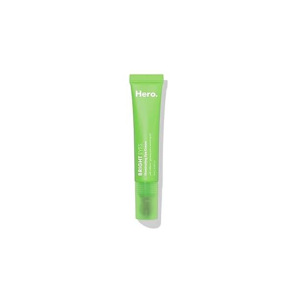 HERO COSMETICS Bright Eyes Illuminating Eye Cream - Reduces the Look of Dark Circles With Multiple Applications Featuring a Stainless Steel Tip for Cooling Effect (0.5 fl oz)