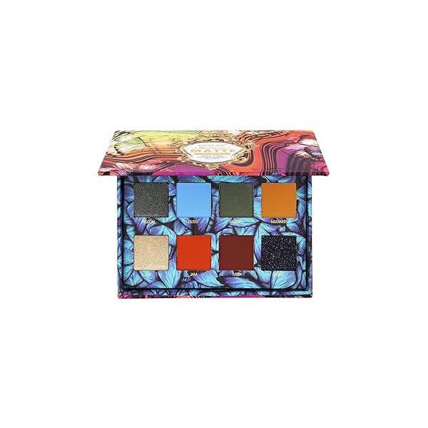 Eyeshadow Palette 8 Colors Matte Natural Make Up Eye Shadows Cosmetics Gift Kit (A-Flame)