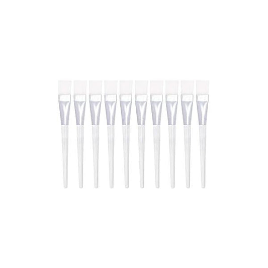 Shapenty Face Mask Brushes Cosmetic Beauty Tool Soft Synthetic Hair Facial Applicator Brush with Acrylic Handle for Eye Mask, Mud Clay Serum Peel or DIY Needs, 10PCS