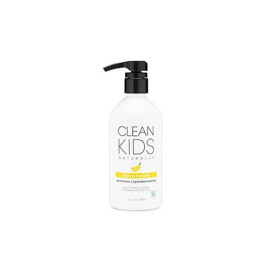 Clean Kids Naturally Conditioner, 16 oz (1 Bottle), EWG Verified (16 Fl Oz (Pack of 1), Banana)