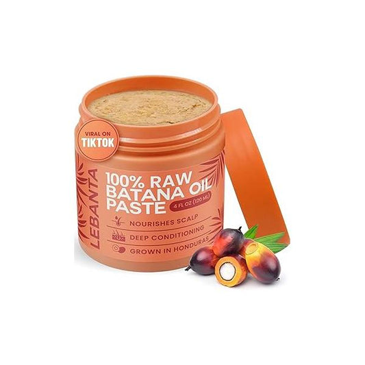 Raw Batana Oil for Hair Growth - 100% Pure, Organic 4oz from Honduras Thick and Strong Natural Dr. Sebi Unrefined Cold Pressed Cosmetic Scalp Mask Men & Women (1 Pack)
