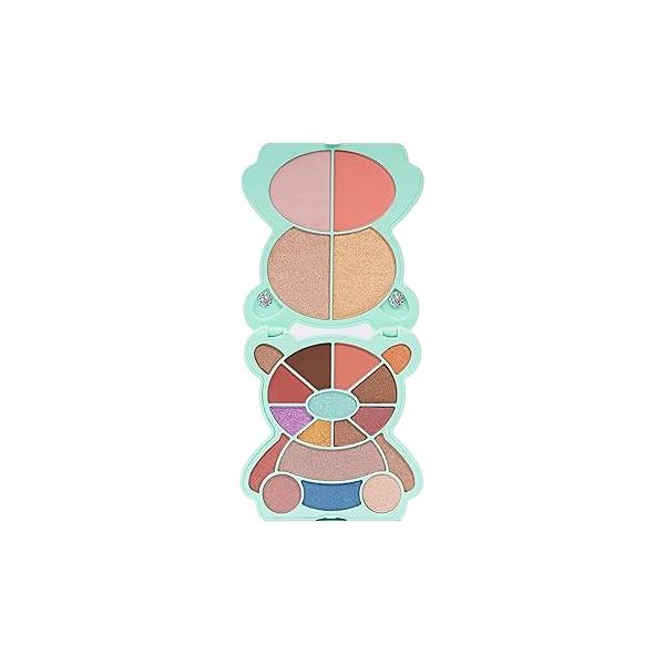 KimChi Chic Teddy Kim Palette - 17 Playful Eyeshadows, 2 Blushes, Highlighters, Cruelty Free Makeup Palette, Boyfriend Mint 1.09 oz