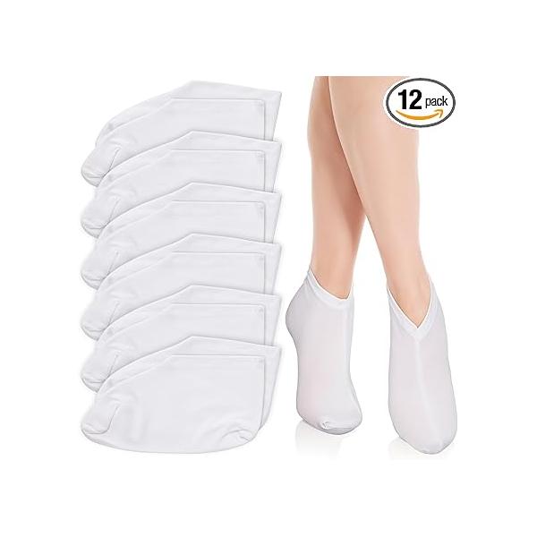 6 Pairs Moisturizing Socks Overnight, Lotion for Dry Feet, Cotton Moisture Enhancing Socks, Soft Spa Absorbing Foot Care, Cosmetic Therapy Women and Men
