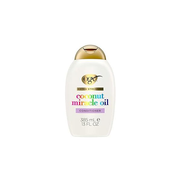 OGX Extra Strength Damage Remedy + Coconut Miracle Oil Conditioner for Dry, Frizzy or Coarse Hair, Paraben-Free, Sulfate-Free Surfactants, 13 Fl Oz