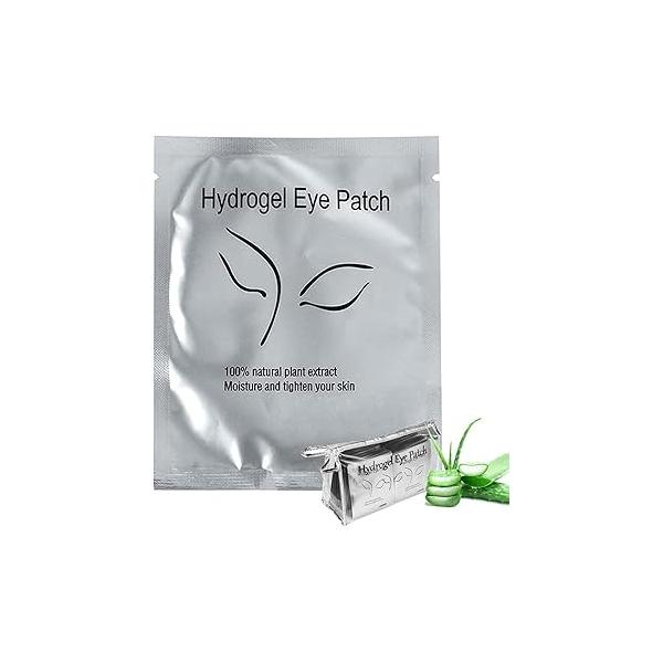 100 Pairs Eyelash Extension Gel Patches Kit, Lint Free Under Hydrogel Eye Mask Pads Beauty Tool for Lash Extensions