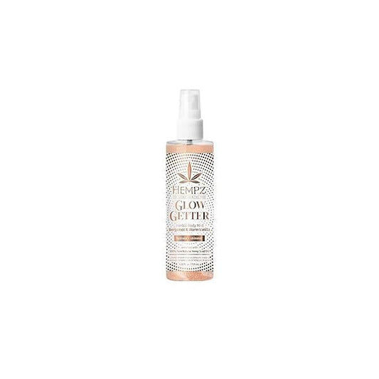 Hempz NEW Glow Getter Hydrating Body Mist, Perfume Shimmer Spray with sparkle 4.22 oz.