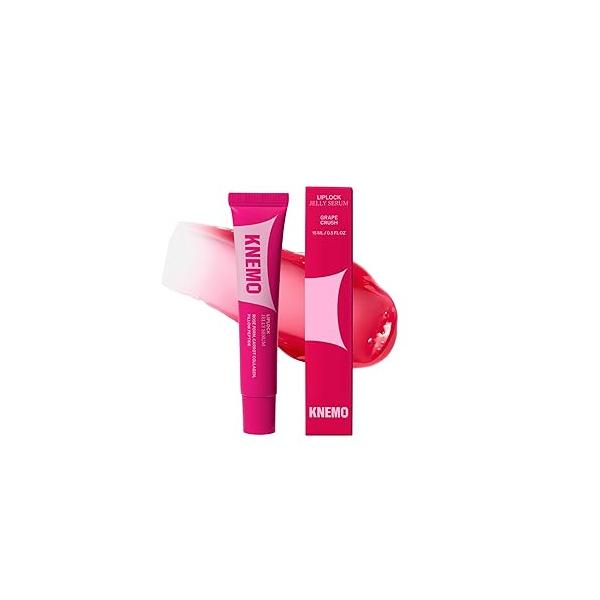 LipLock Jelly Serum for Dry Lips, Long-Lasting, Hydrating, Plumping, Glossy Mask with Rose PDRN, Carrot Collagen, Pillow Peptide, Moisturizing Tinted Lip Balm. (Pink Flan)