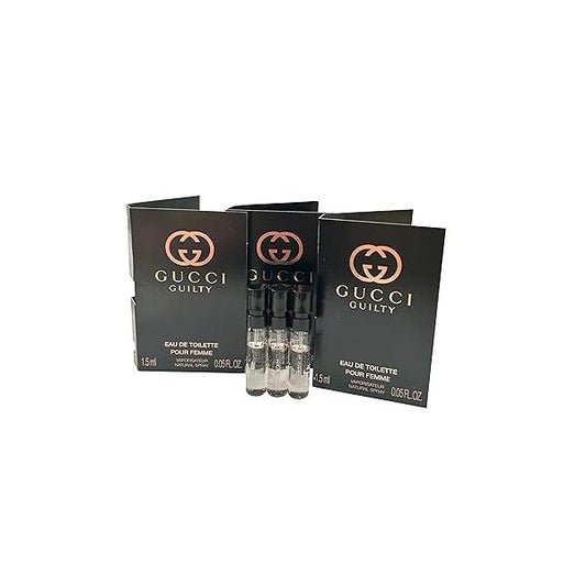 Gucci Guilty Sample Perfume Women EDT Spray 1.5 ml / 0.05 oz Small travel size - set of 3