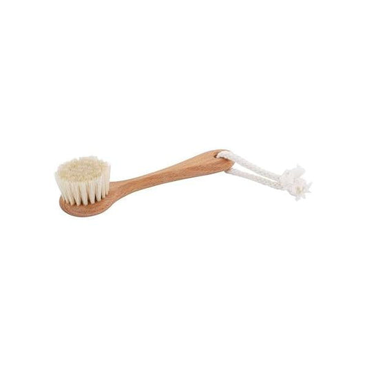 Redecker Goat Hair/Natural Pig Bristle Face Brush with Oiled Beechwood Handle, 5-3/4-Inches