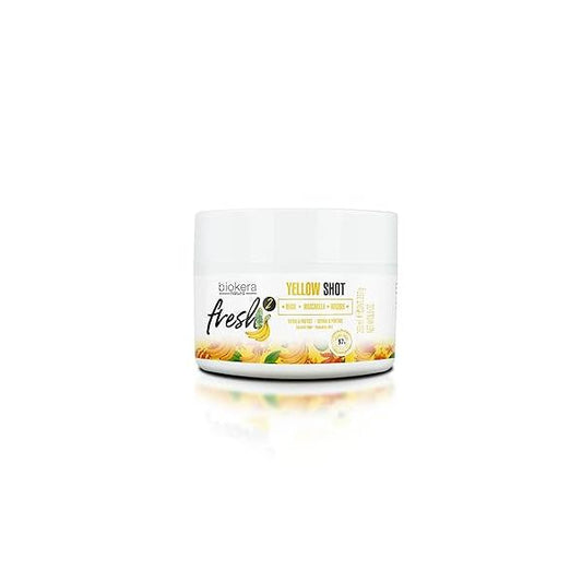 SALERM - Deep Repair Hair Mask Biokera Fresh Yellow Shot 250 ml Hydrates, Repairs, and Protects Anti-Frizz Sulfate-Free Paraben-Free